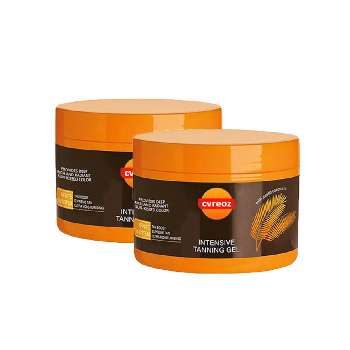 CVREOZ® Intensive Tanning Gel Non-Greasy, Water-Resistant with Carrot and Coconut Oil | Vitamin A & E
