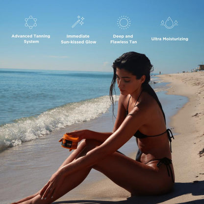 CVREOZ® Intensive Tanning Gel Non-Greasy, Water-Resistant with Carrot and Coconut Oil | Vitamin A & E